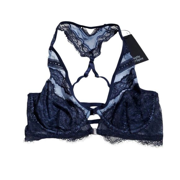 Thistle and Spire Racerback Underwire Bra Denim Blue Unlined Underwire Size 32D - Picture 1 of 7